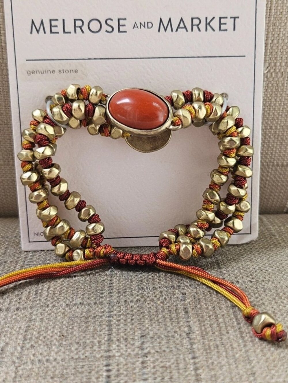 Melrose And Market Women Bracelet Genuine Stone Wrist Band adjustable NWT